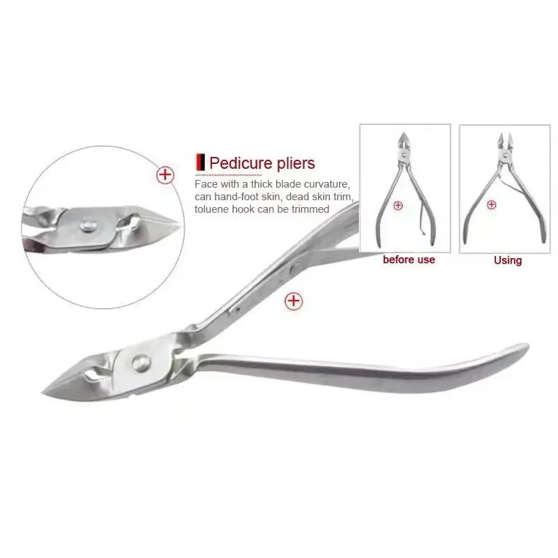 Kit Cortador De Unha Manicure Portatil Estojo Pinca Tesoura C/Organizador de couro de luxo
