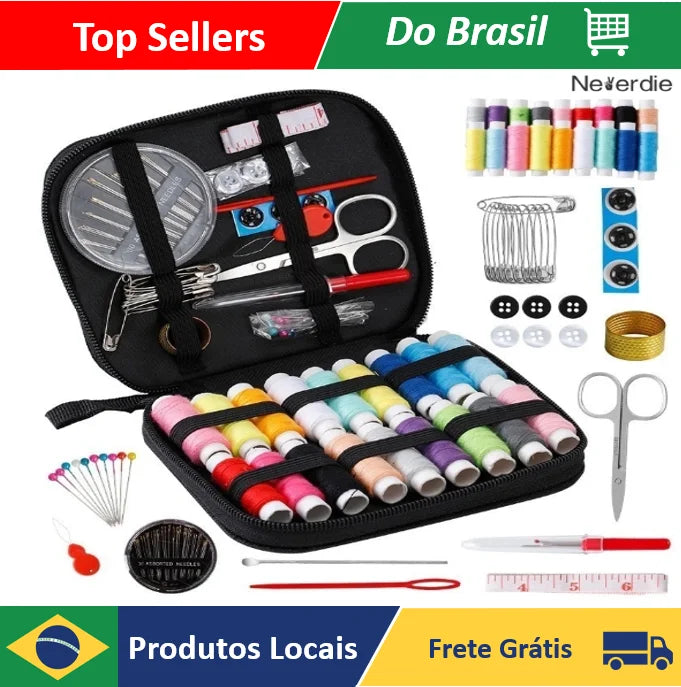 Kit De Costura E Linhas Com 27/97 Pecas Completo Com Estojo - Store
