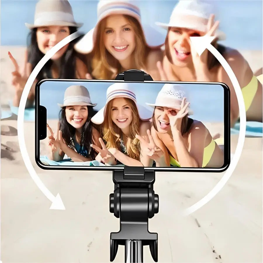 Bluetooth Selfie Speaker com suporte tripé, controle remoto retrátil