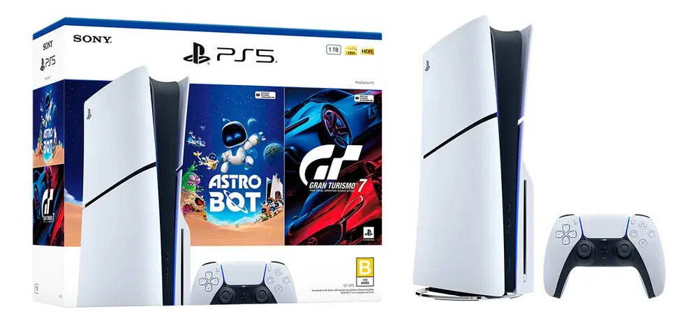 Console Playstation 5 de 1 TB: Astro Bot e Gran Turismo 7