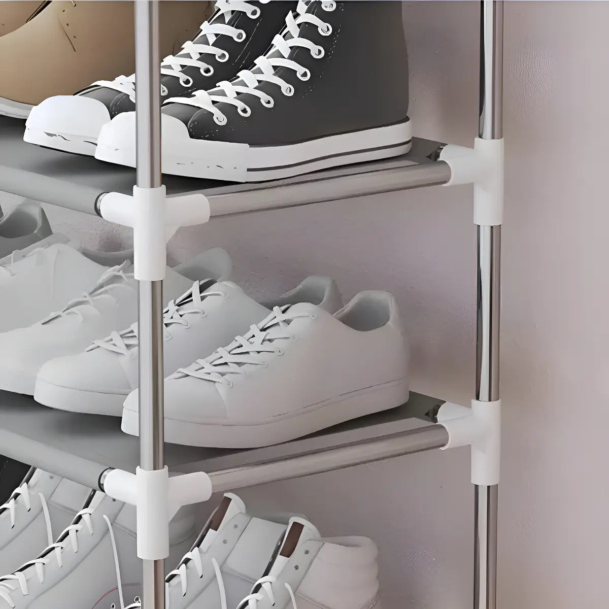 Sapateira Organizador De Sapatos Com 9 Prateleiras Tnt Cor Preto