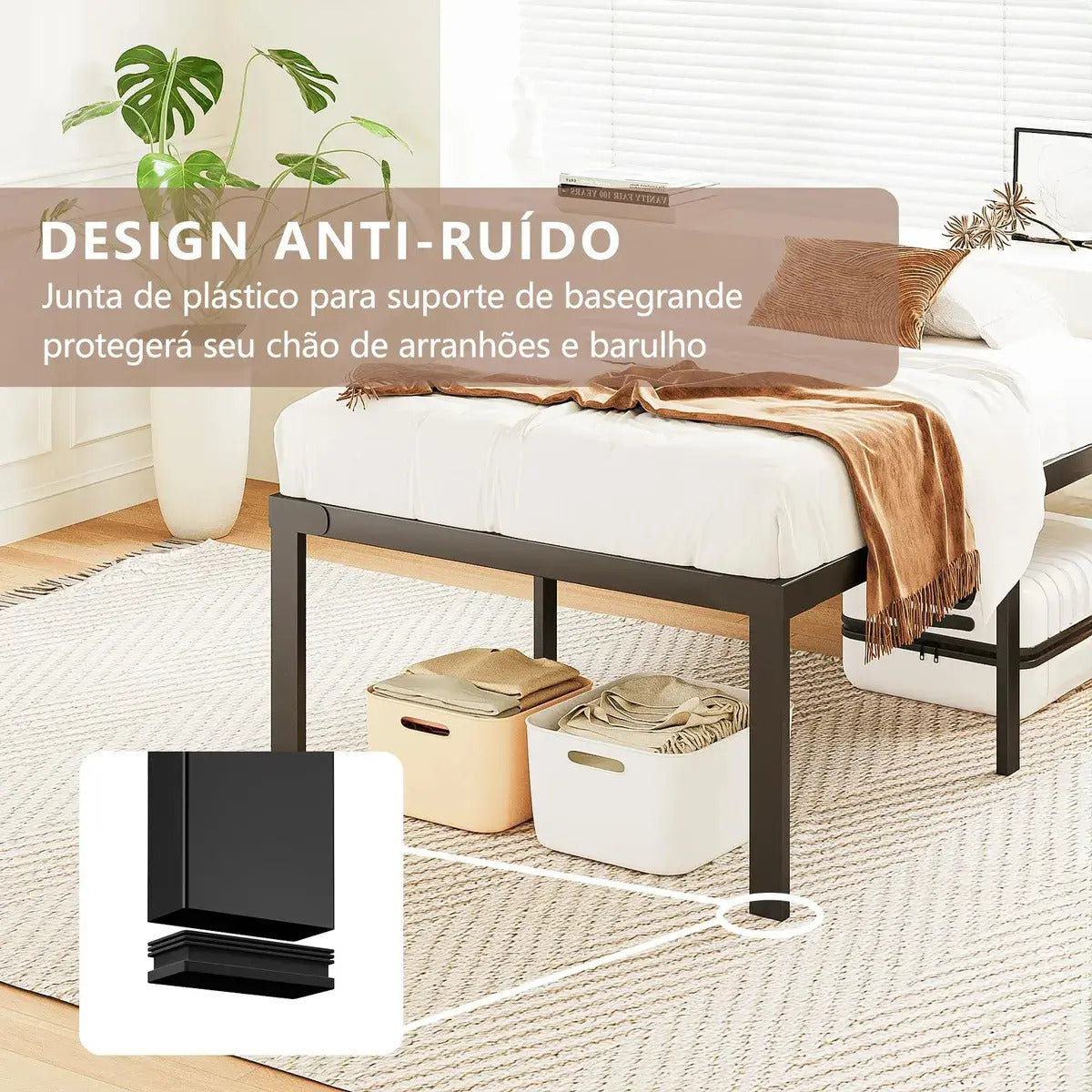 Estrutura De Cama De Metal, Solteiro, Com Espaço De Armazena Cor Preto Hot Wheels