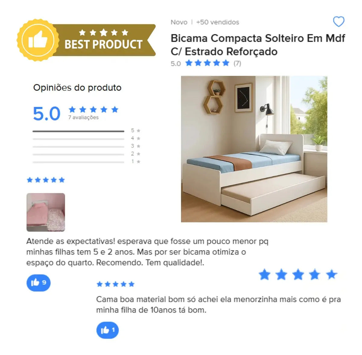 Cama Bicama Jm Barreto Solteiro Cor Branco Fabricado Em Mdf