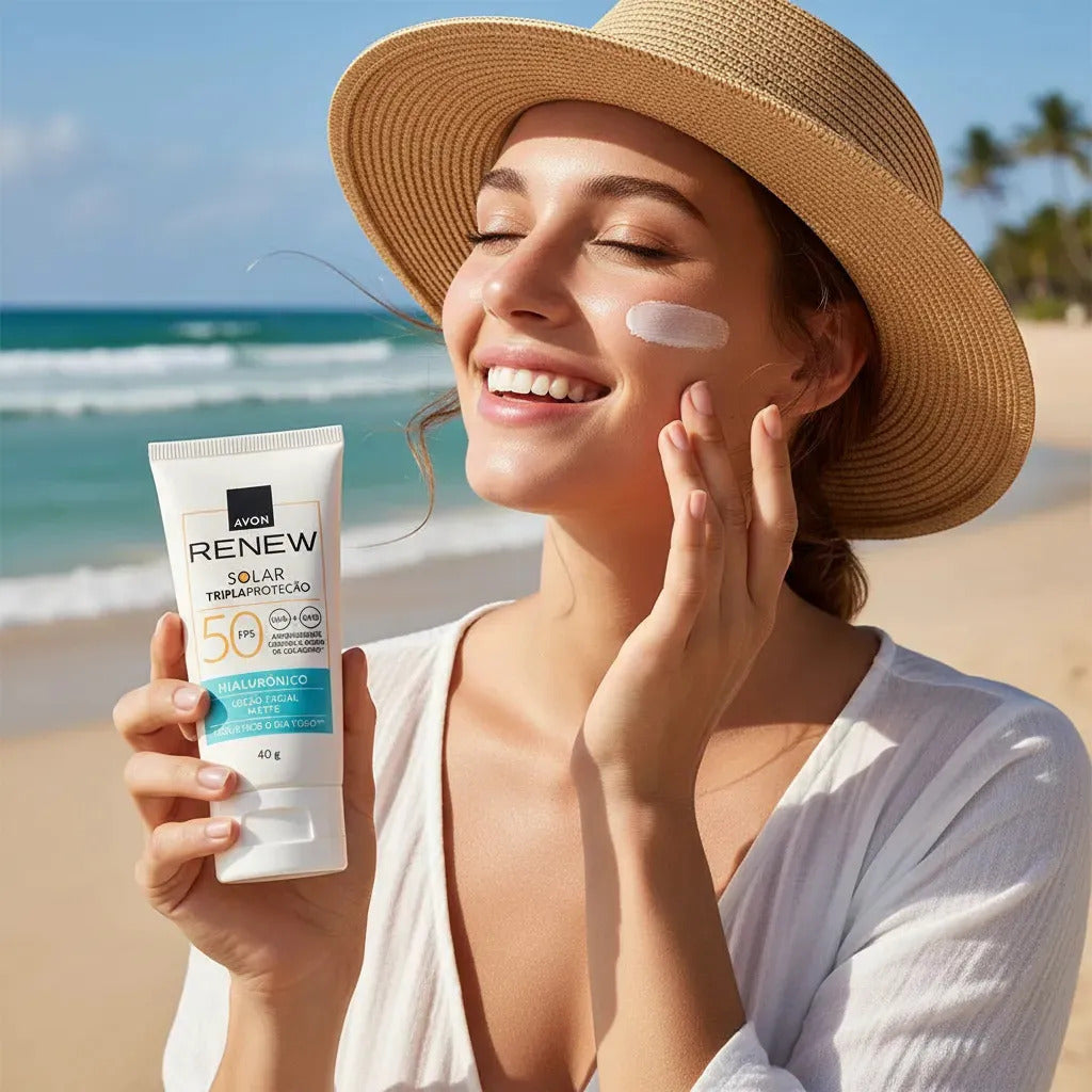 Protetor Solar Renew Fps 50 Loção Facial Matte Hialurônico