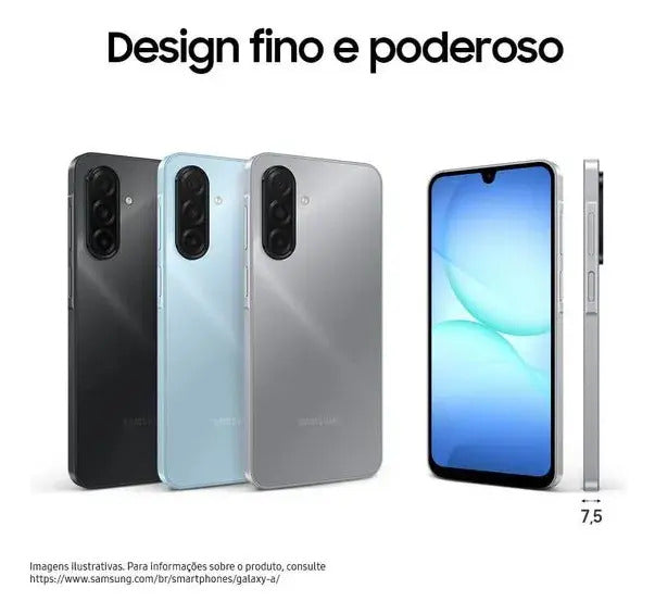 Celular Galaxy A17 Com Ia, 128gb, 4gb Ram, Câm De 50mp, Tela De 6.7 , Nfc, Ip54 - Azul