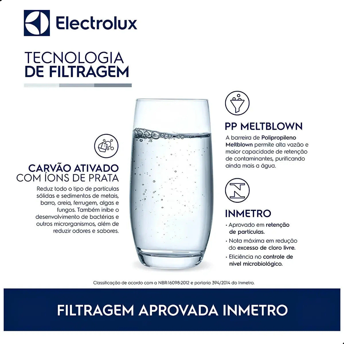 Kit 2 Refil De Água Acqua Pure Electrolux Pe12a Pe12b Pe12g PC01X, Cor Marrom-claro