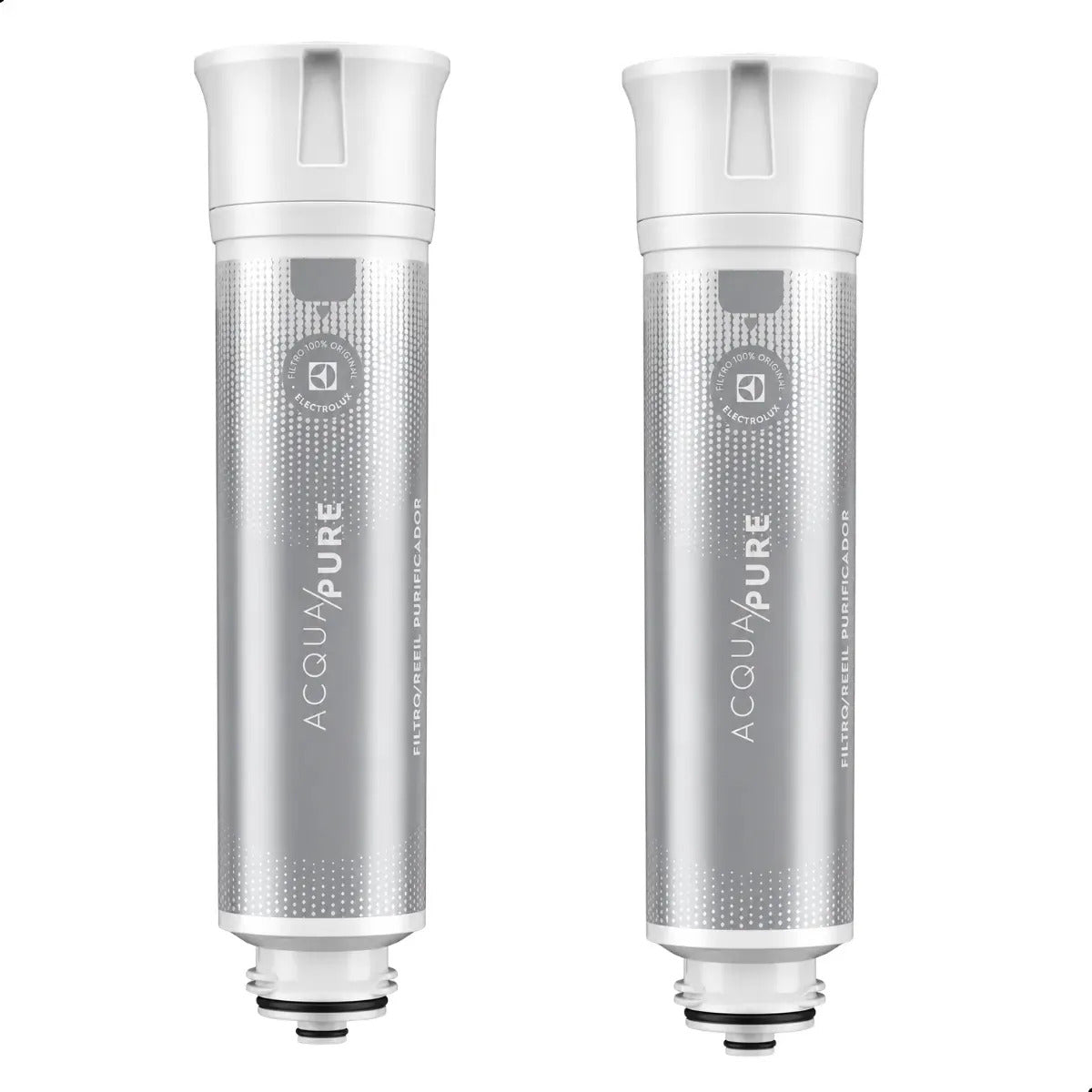 Kit 2 Refil De Água Acqua Pure Electrolux Pe12a Pe12b Pe12g PC01X, Cor Marrom-claro