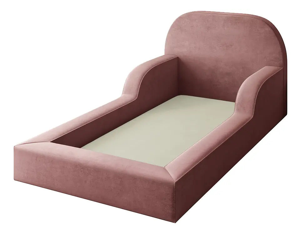 Cama Colchão Montessoriana Infantil Proteção Lateral Balaqui Cor Rosa