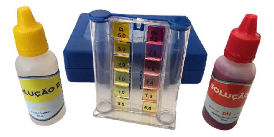 Kit Teste Ph E Cloro Para Medir Qualidade Da Agua E Piscinas