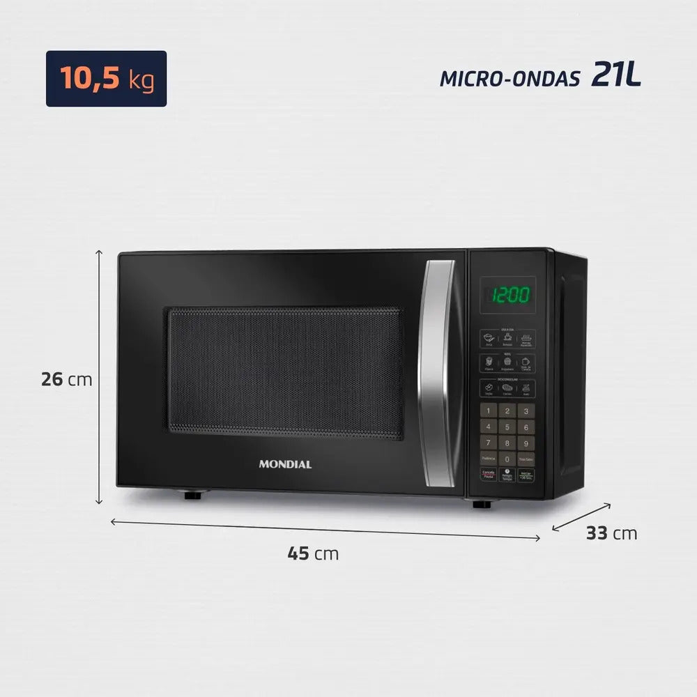 Micro-Ondas Mondial 1200W MO-01-21-B