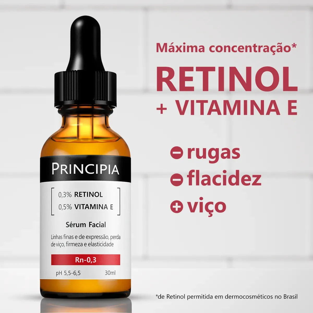 Principia, Sérum Facial Retinol, 30ml Todo Tipo De Pele Noite