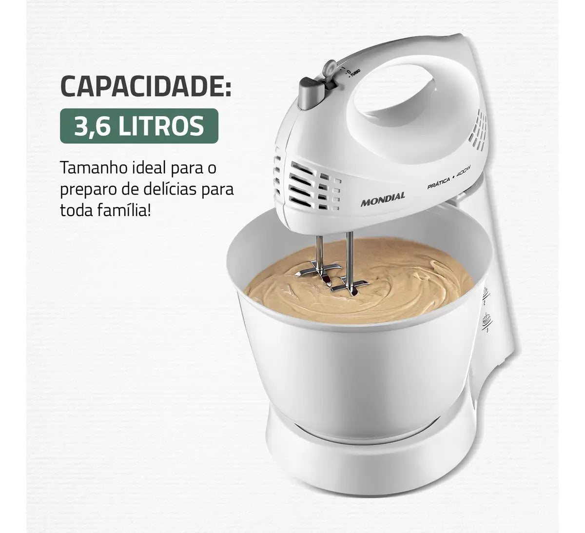 Batedeira Prática, Mondial, 400W - B-44-W