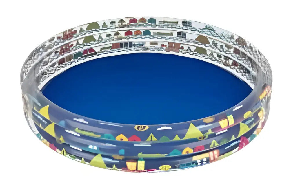 Piscina Infantil Inflável Redonda 253 Litros Fundo do Mar Wellmix