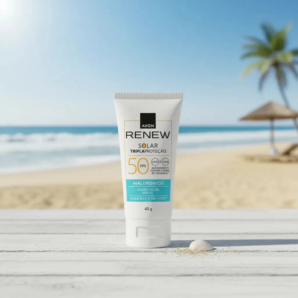 Protetor Solar Renew Fps 50 Loção Facial Matte Hialurônico