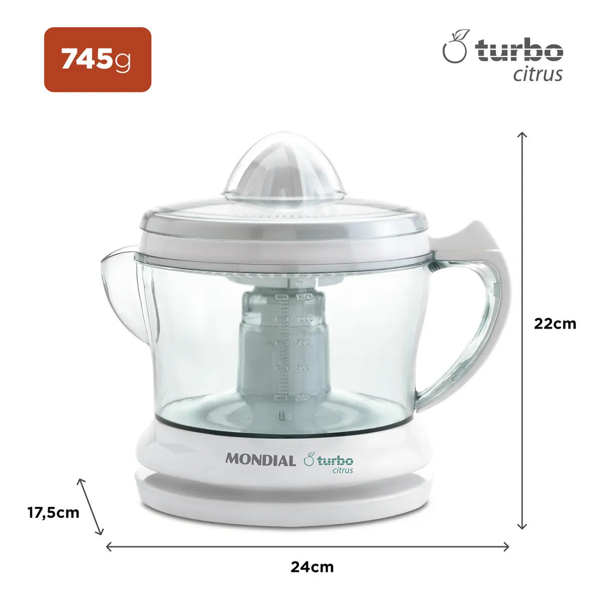Espremedor Turbo Citrus, Mondial, 25W - E-01