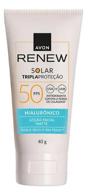 Protetor Solar Renew Fps 50 Loção Facial Matte Hialurônico