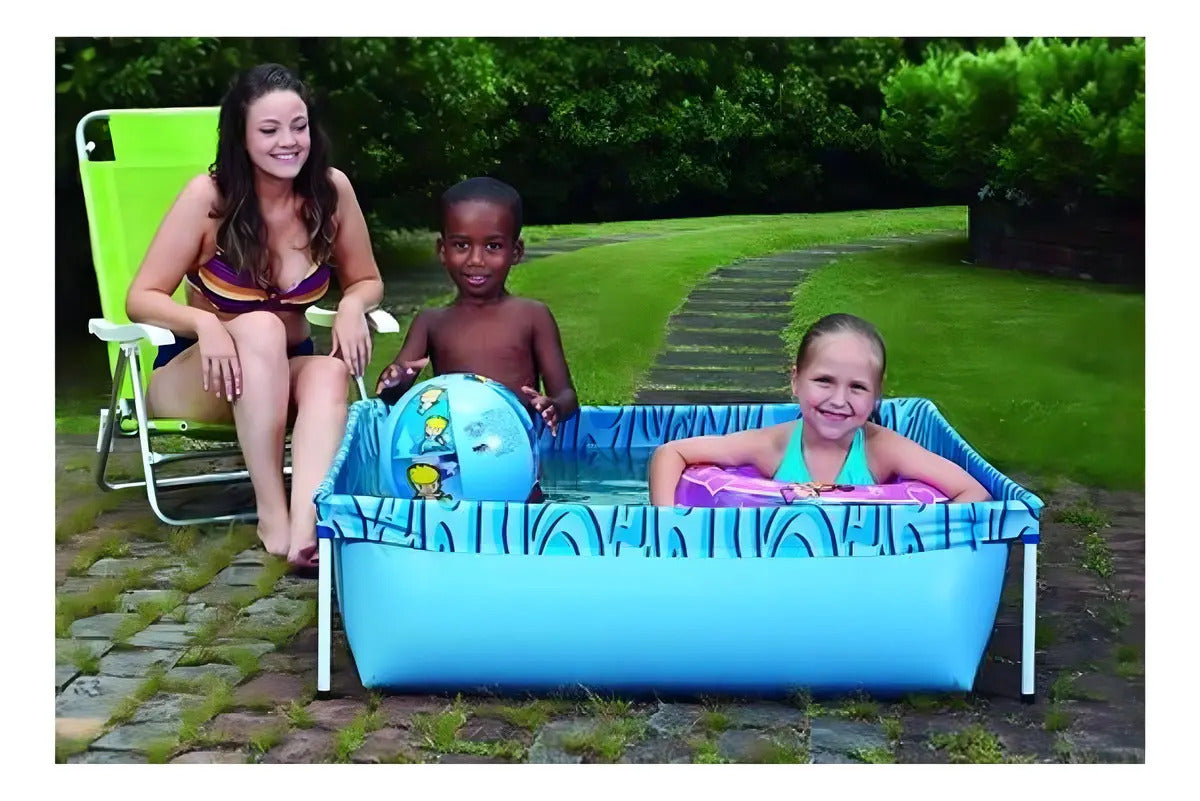 Piscina Infantil Quadrada Estrutural Pvc 400 Litros - Mor