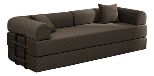 Sofá Cama 3 Lugares Retrátil Reclinável Multifuncional 2,00m