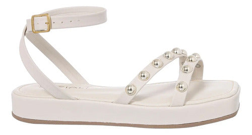Sandália Flat Feminina Papete Confort Brilho Flatform Moda