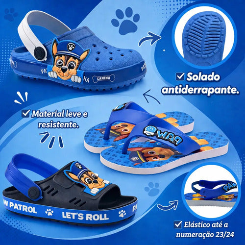 Kit 3 Em 1 Sandália + Babuche + Chinelo Infantil Menino Kids