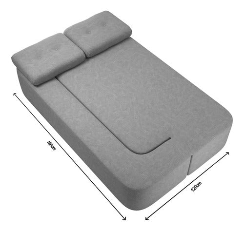 Sofá Cama Reclinável 2 Lugares Espumática Vistra