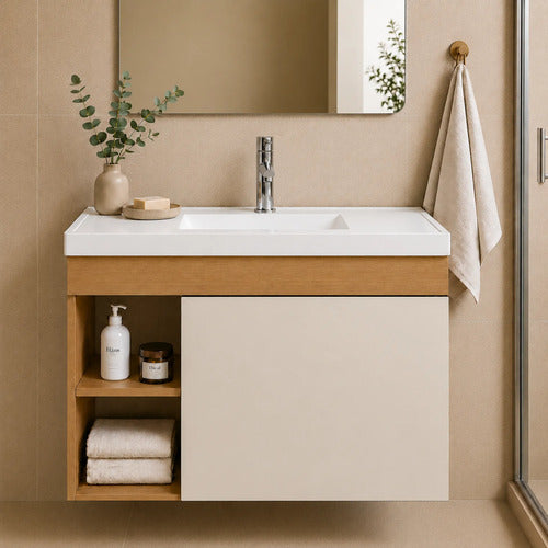 Gabinete Para Banheiro Com Cuba Compacta Design Clean