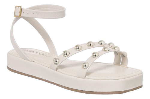 Sandália Flat Feminina Papete Confort Brilho Flatform Moda