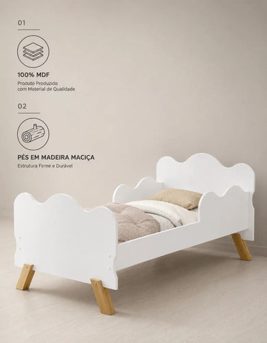 Mini Cama Angel Nuvem Infantil Com Colchão Frete Gratis