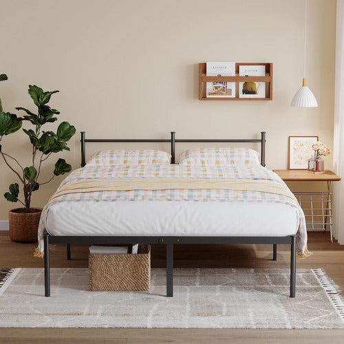 Cama Ferro De Casal De Cabeceira Estilo Moderno Facil Instal