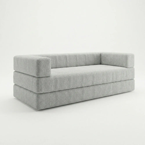 Sofá Cama 160cm Moderno 100% Espuma D33 Prensado Caixa