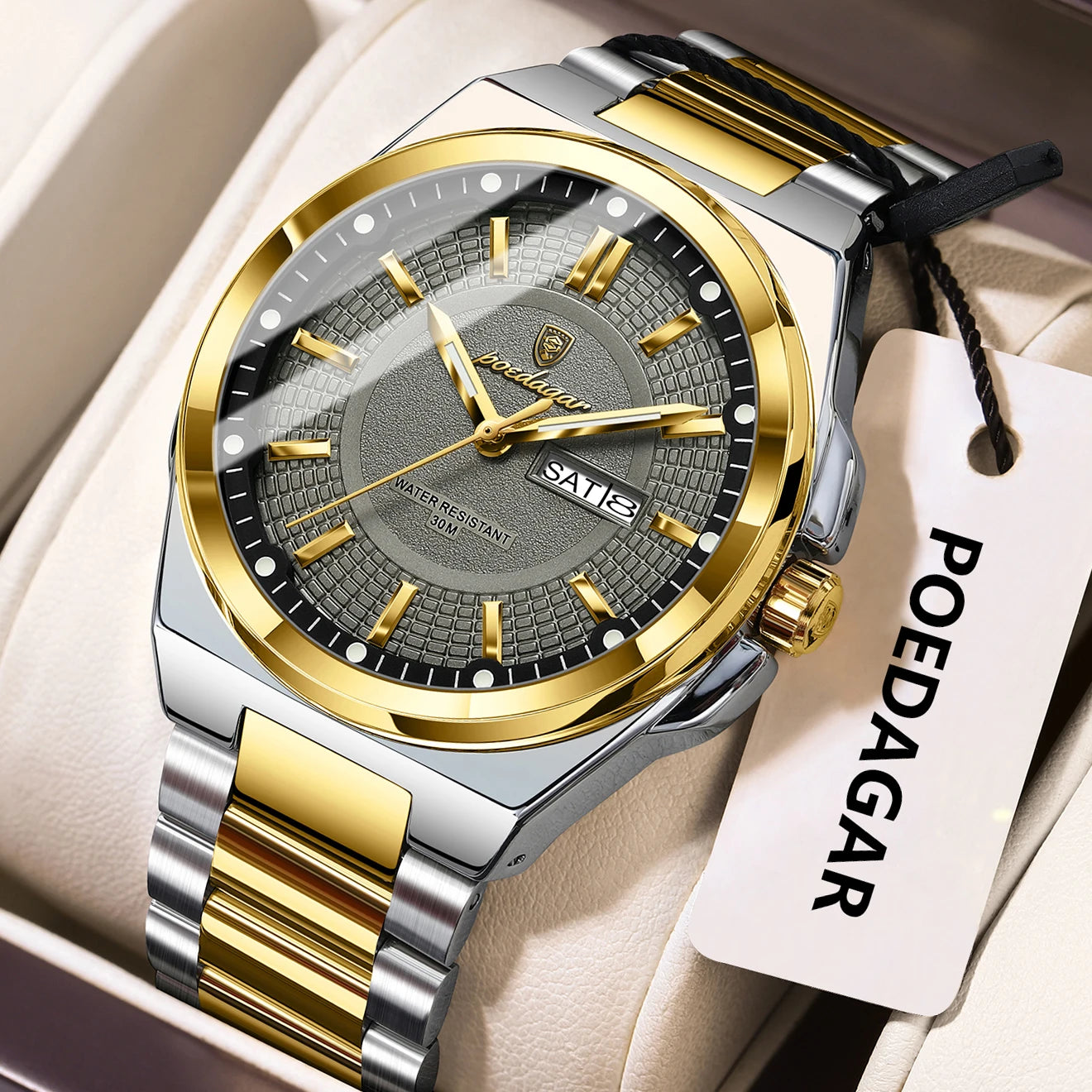 Relógio de Pulso Masculino Elegante de Quartzo com Calendário – Modelo 20