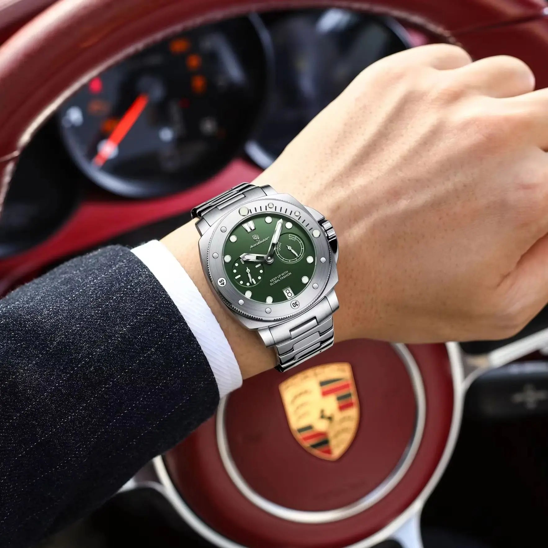 Relógio de Pulso Masculino Elegante de Quartzo com Luminoso – Modelo 14
