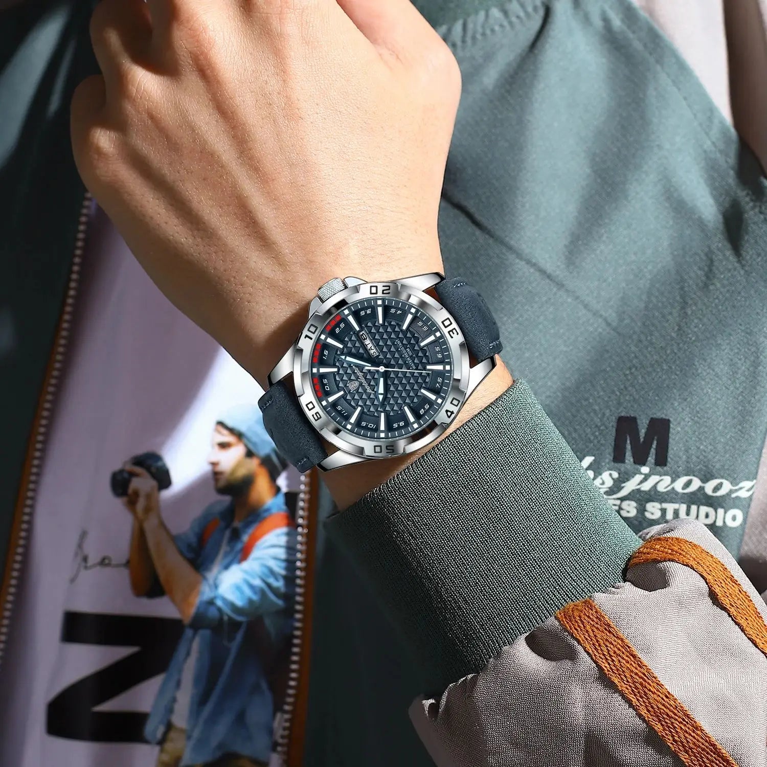 Relógio de Pulso Masculino Elegante de Quartzo com Calendário – Modelo 23