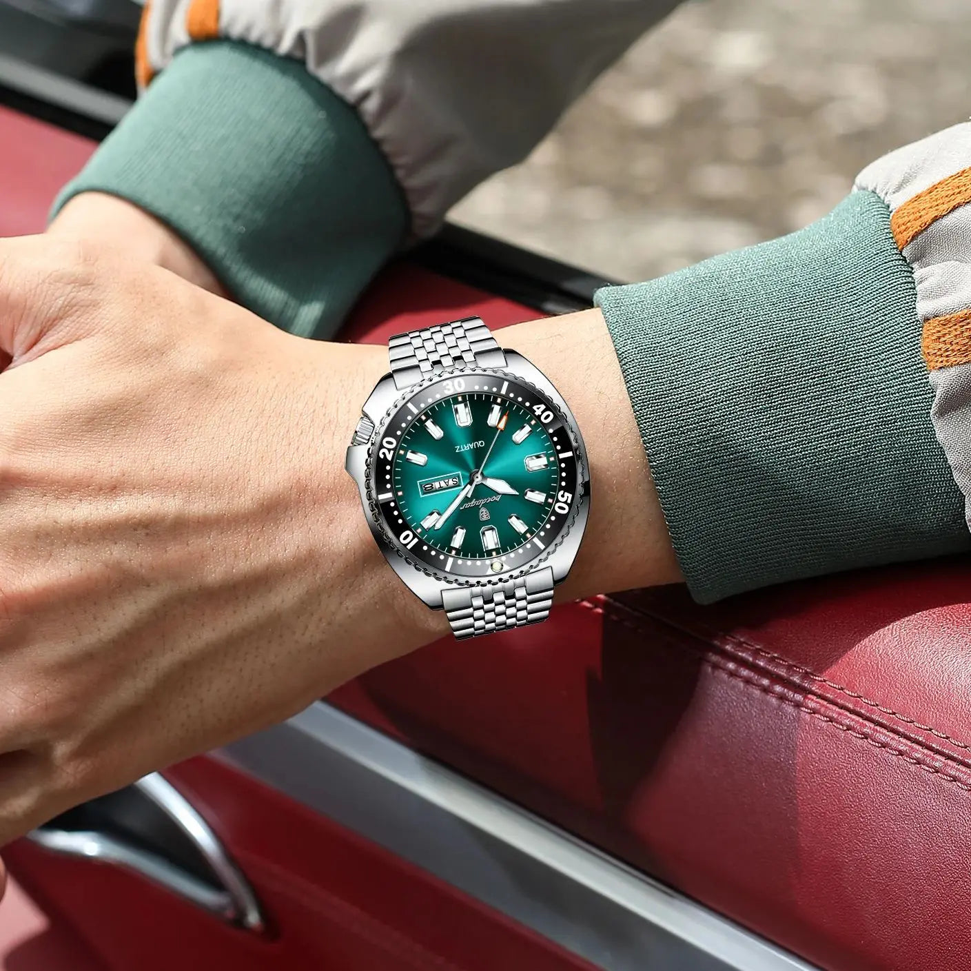 Relógio de Pulso Masculino Elegante de Quartzo com Calendário – Modelo 34