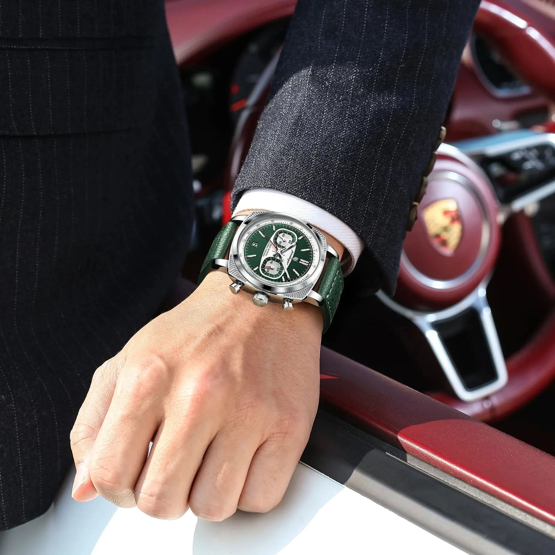 Relógio de Pulso Masculino Elegante de Quartzo com Cronógrafo – Modelo 30