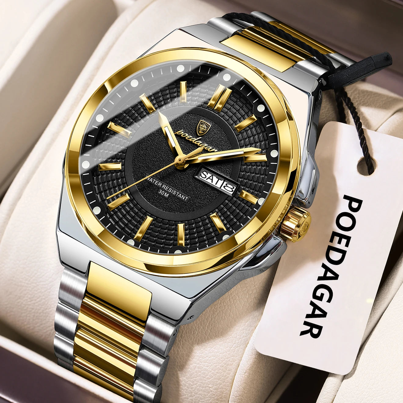 Relógio de Pulso Masculino Elegante de Quartzo com Calendário – Modelo 20