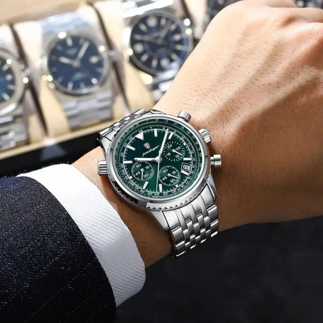Relógio de Pulso Masculino Elegante de Quartzo com Cronógrafo – Modelo 04