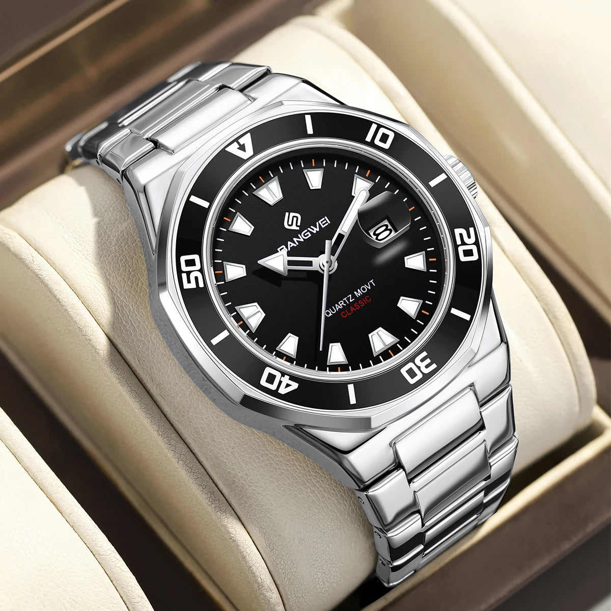 Relógio de Pulso Masculino Elegante de Quartzo com Luminoso – Modelo 11