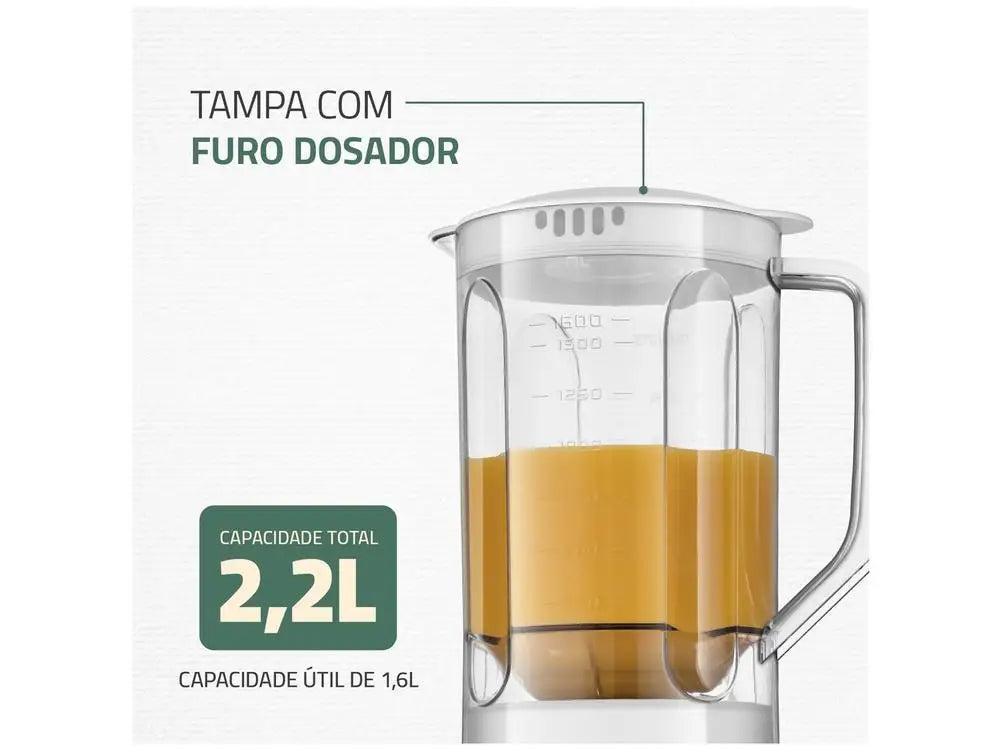 Liquidificador Mondial Pratic Power L-97-W 2 Velocidades + Pulsar 550W Branco - 220V