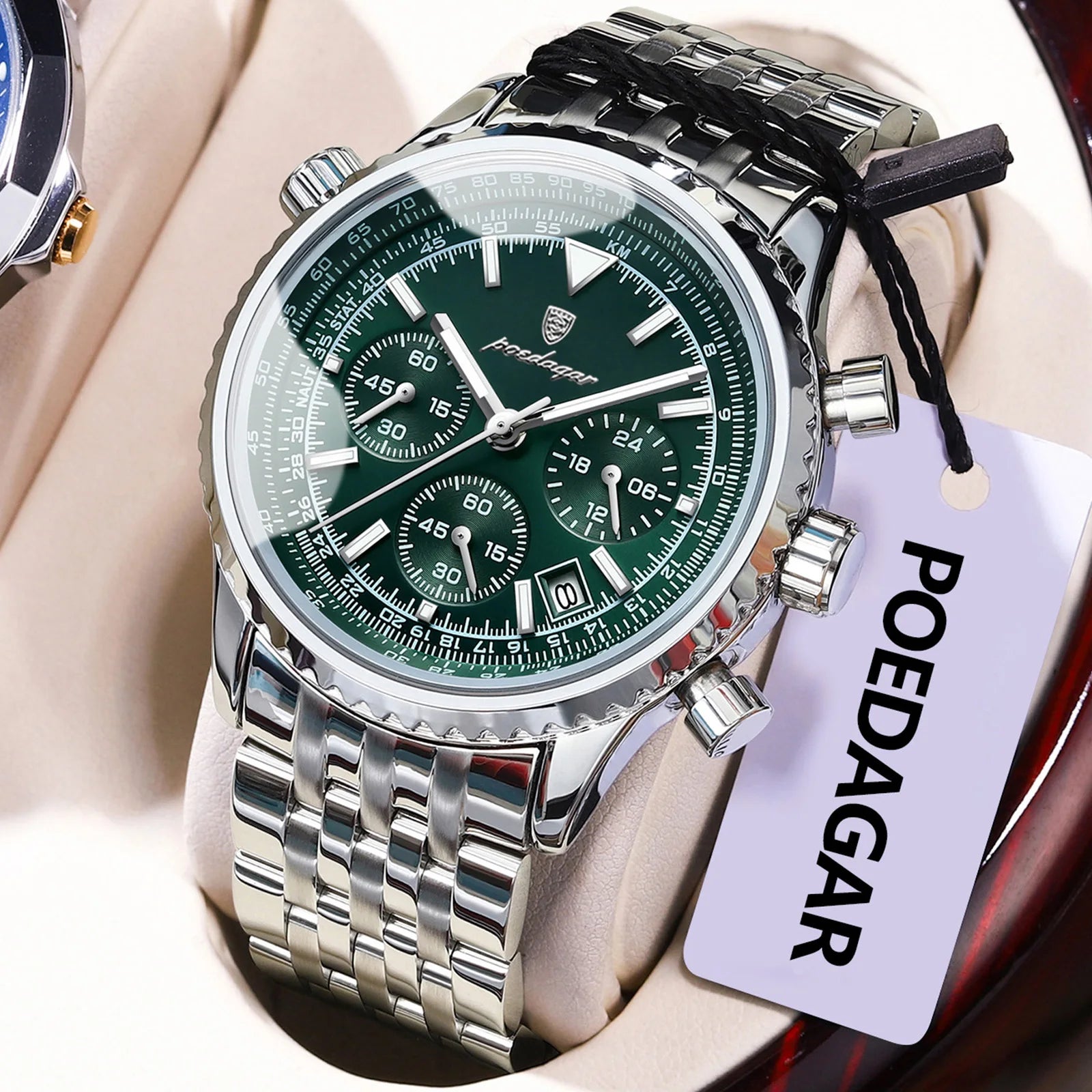 Relógio de Pulso Masculino Elegante de Quartzo com Cronógrafo – Modelo 04