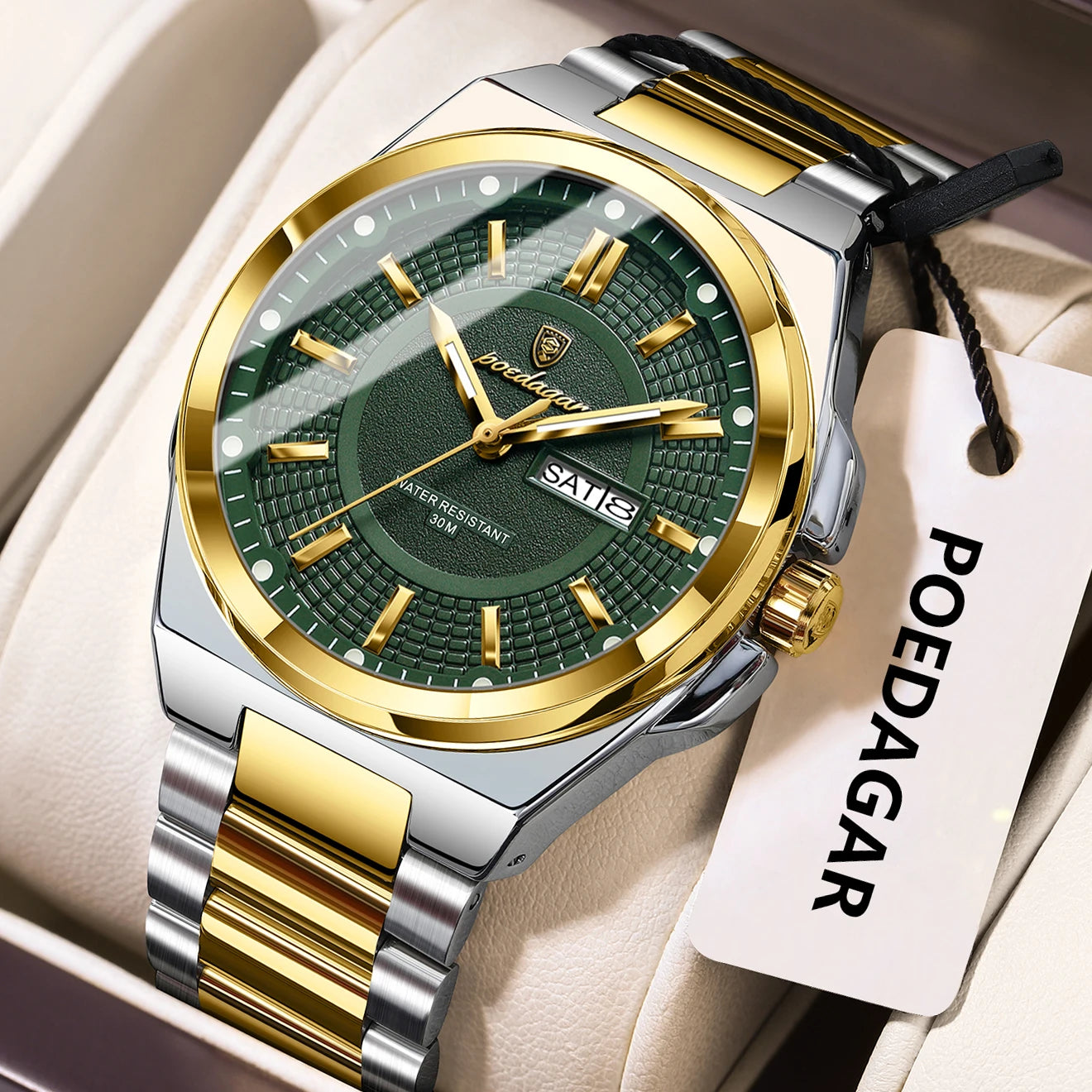 Relógio de Pulso Masculino Elegante de Quartzo com Calendário – Modelo 20
