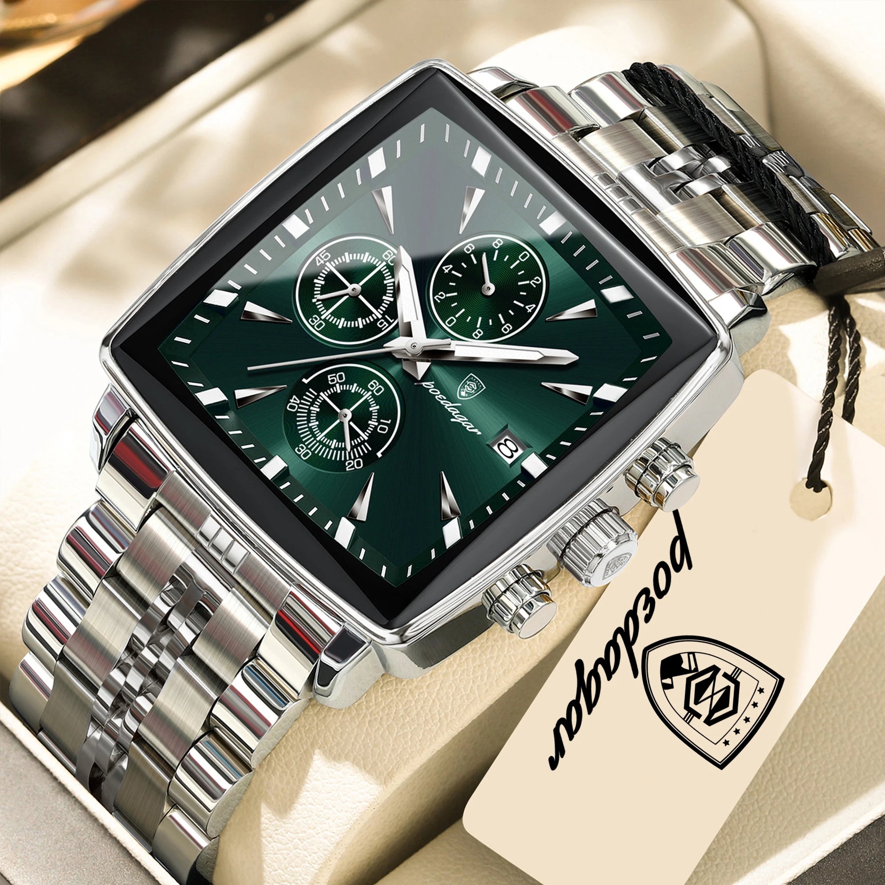 Relógio de Pulso Masculino Elegante de Quartzo com Cronógrafo – Modelo 25
