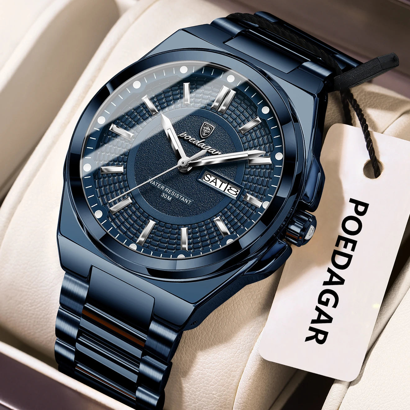 Relógio de Pulso Masculino Elegante de Quartzo com Calendário – Modelo 20