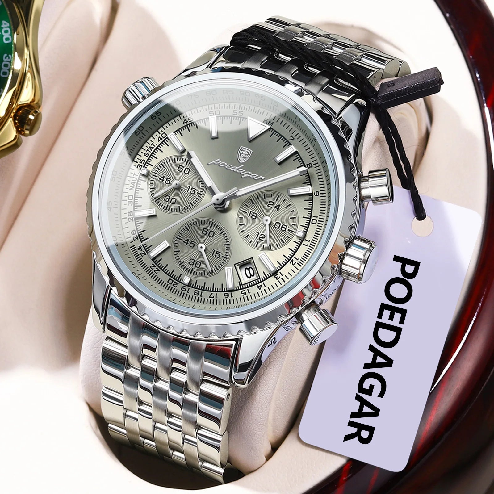 Relógio de Pulso Masculino Elegante de Quartzo com Cronógrafo – Modelo 04