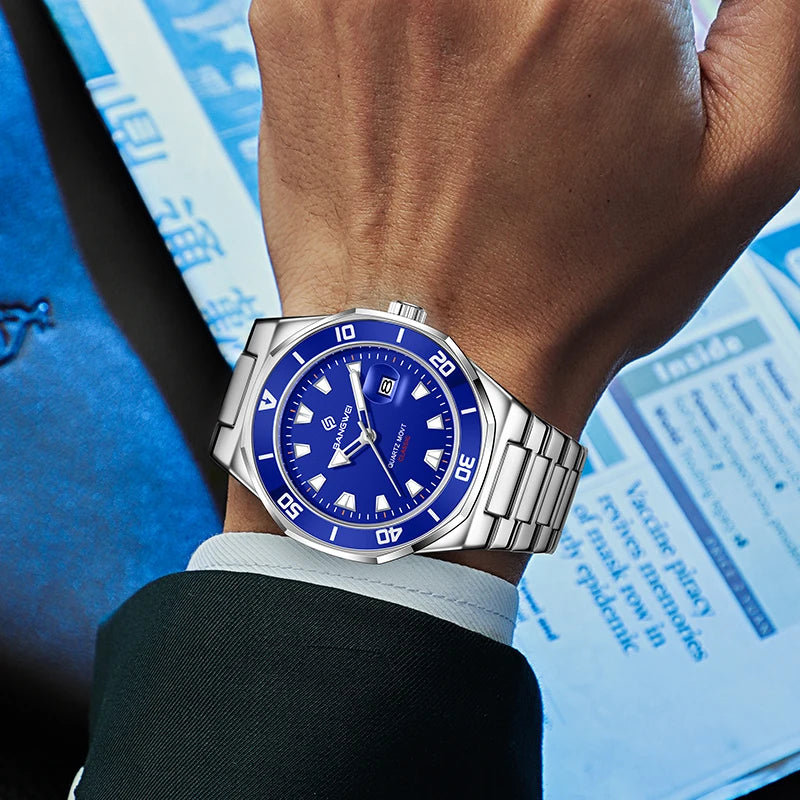 Relógio de Pulso Masculino Elegante de Quartzo com Luminoso – Modelo 11