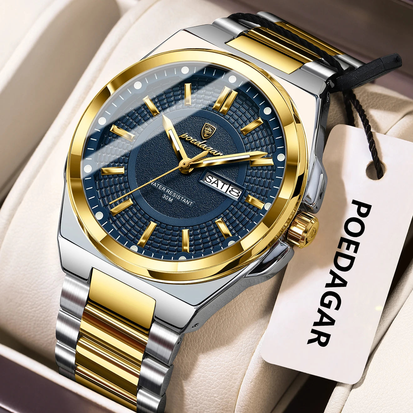 Relógio de Pulso Masculino Elegante de Quartzo com Calendário – Modelo 20