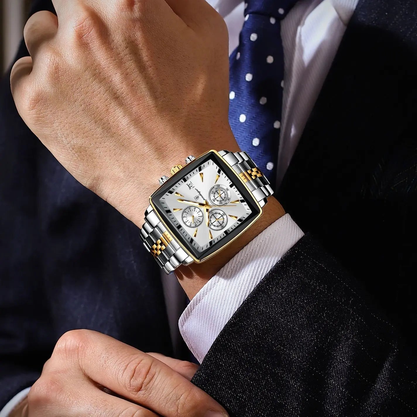 Relógio de Pulso Masculino Elegante de Quartzo com Cronógrafo – Modelo 25