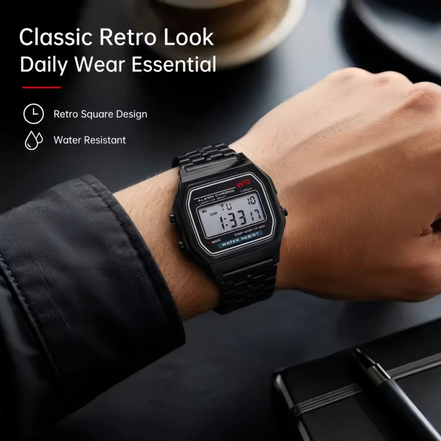 Relógio de Pulso Masculino Elegante de Digital
