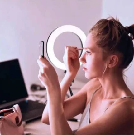 Ring Ligth Tripé de Mesa Iluminador pra Selfie/Youtuber/Maquiagem/Vídeo.