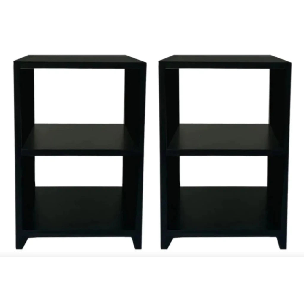 Mesa de Cabeceira Nicho Quarto Preto/Branco